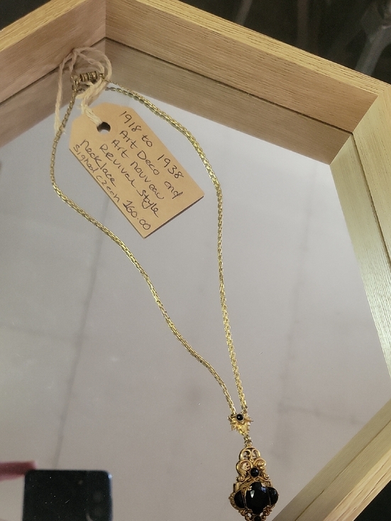 Jewelry - Gold-Tone Black Pendant Necklace - Women Jewelry